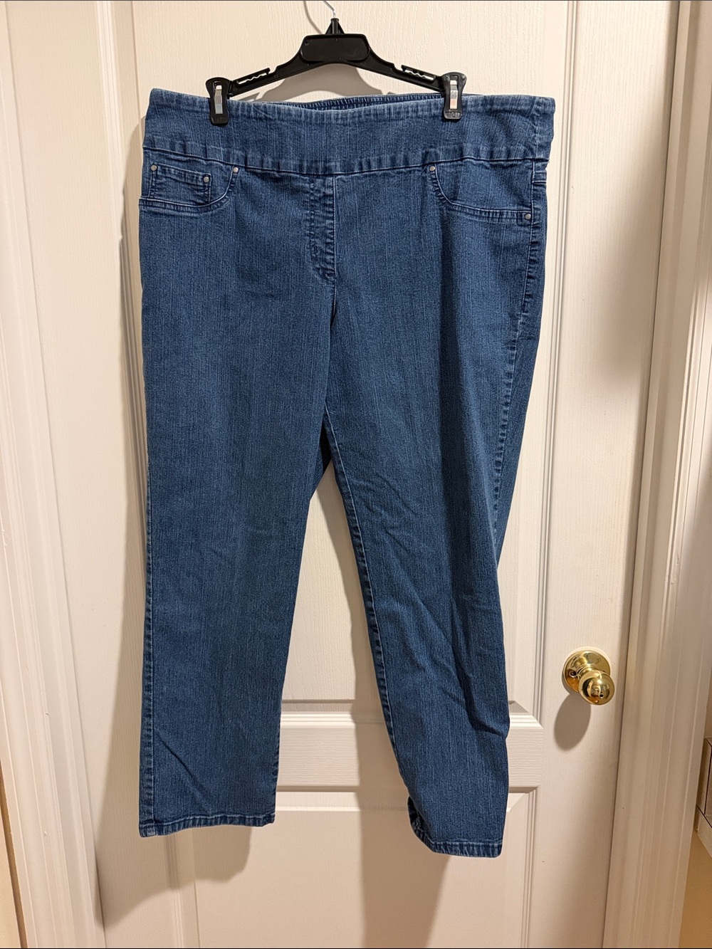 Ruby Rd. Blue Stretch Denim Pull-On Jeans